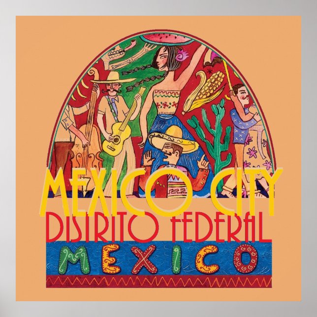 MEXICO CITY Mexique POSTER Imprimer (Devant)