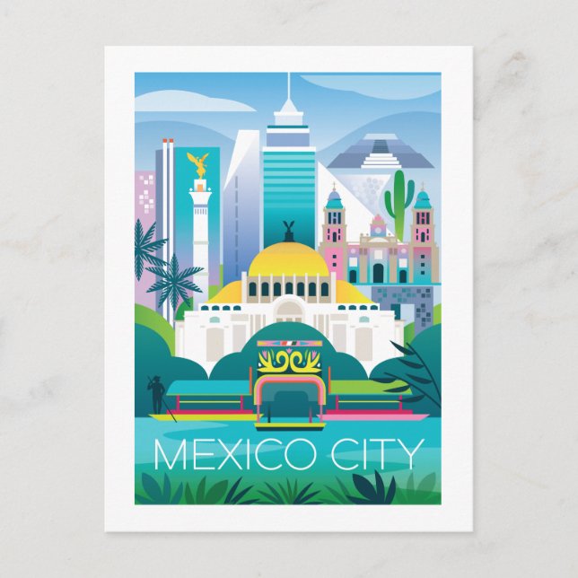Mexico City Postcard Postkarte (Vorderseite)