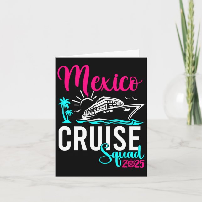 Mexico Cruise 2025 Family Group Friends Vacation Karte (Vorderseite)