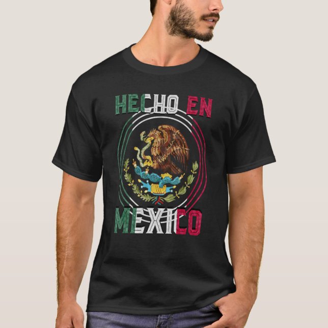 Mexico Eagle Hispanic Mexican Pride Hecho En Mexic T-Shirt (Vorderseite)