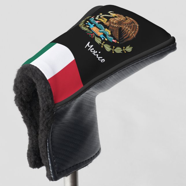 Mexico Eagle & Mexikos Flagge / Golf Clubs Abdecku Headcover (3/4 Vorderseite)
