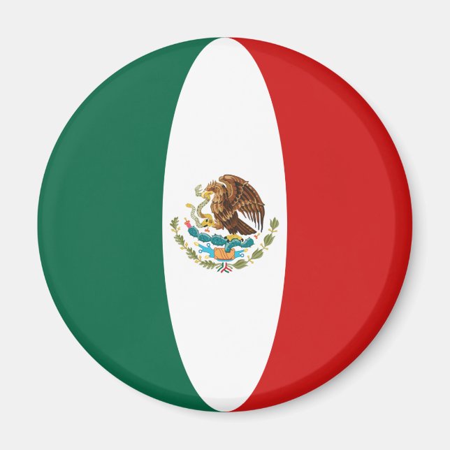 Mexico Fisheye Flag Magnet (Vorne)