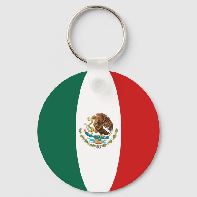 Mexico Fisheye Flag Schlüsselanhänger (Vorderseite)
