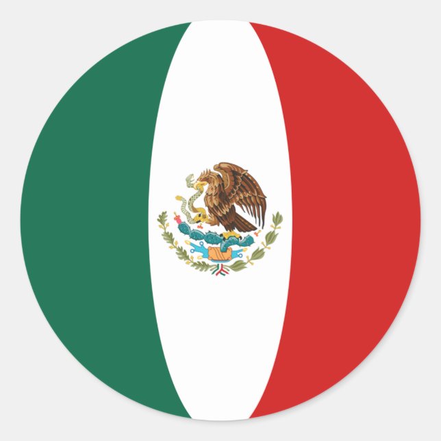Mexico Fisheye Flag Sticker (Vorderseite)