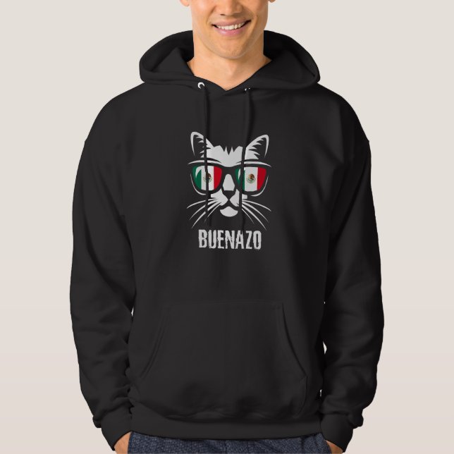 Mexico Flag  Cat Mexican Saying Buenazo Hoodie (Vorderseite)