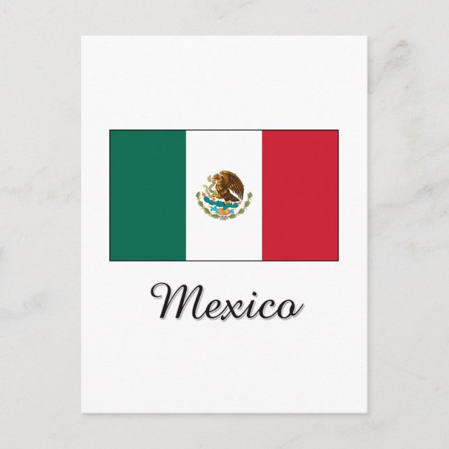 Mexico Flag Design Postkarte (Vorderseite)