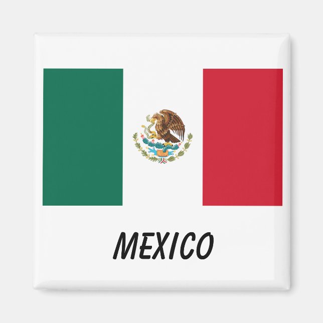 Mexico Flag Rectangular Magnet (Vorne)
