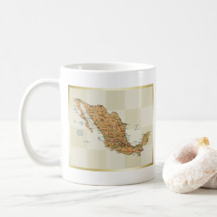 Mexico-Flagge + Karte Tasse