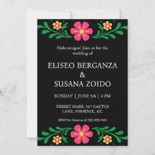 mexico floral mexicaine invitations de mariage
