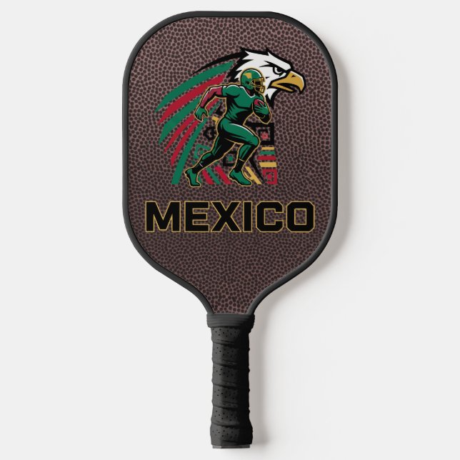 Mexico Football Eagle National Pride Action Art Pickleball Schläger (Vorderseite)