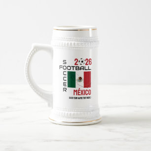 MEXICO Fußball Custom 2026 JEDES JAHR Bierglas