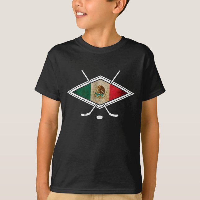 Mexico Ice Hockey T - Shirt - Name/Nummer anpassen (Vorderseite)