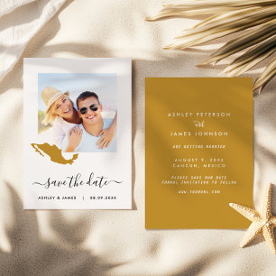 Mexico Map Foto Hochzeit Speichern Sie die Datumsk Save The Date