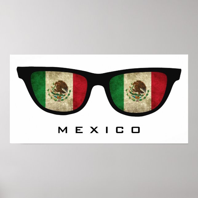 Mexico Shades custom text & color poster (Vorne)