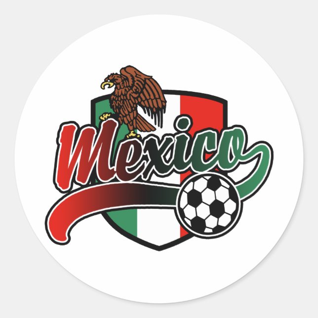 Mexico Soccer Runder Aufkleber (Vorderseite)