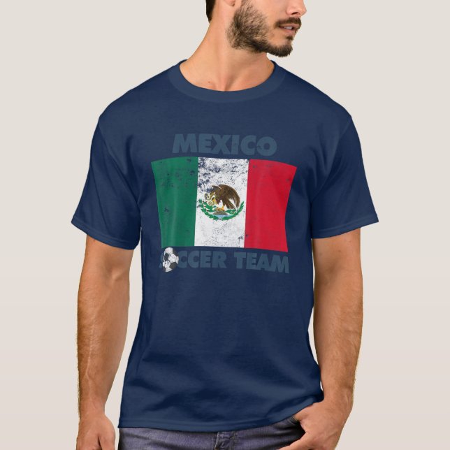 Mexico Soccer Team Flag 2022 Unterstützer Mexikane T-Shirt (Vorderseite)