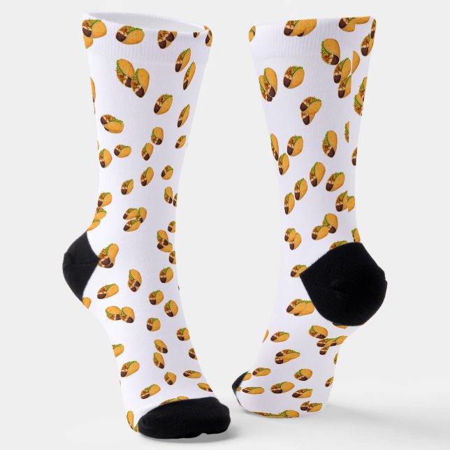 Mexico Taco Lover Pattern Socken (Gewinkelt)