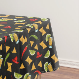 Mexico Tequila Limone Paprikaschoten Nachos Restau Tischdecke