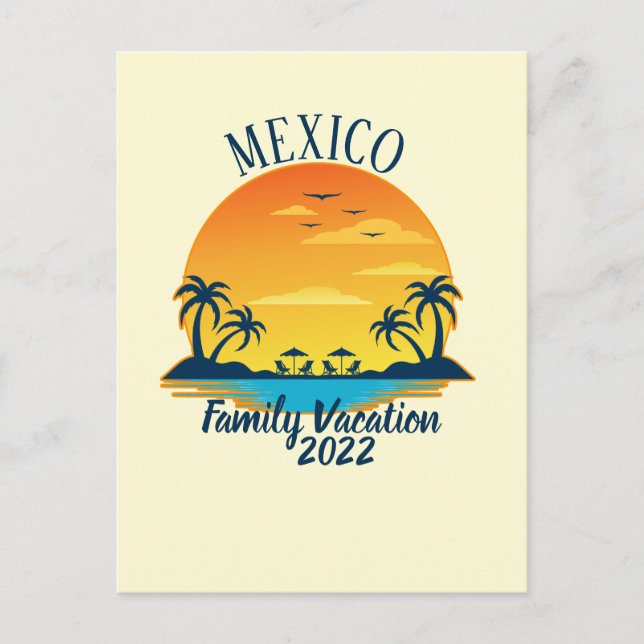 Mexico Vacation 2021 Reisegruppe Matching Postkarte (Vorderseite)