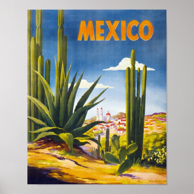 Mexico Vintage Poster wiederhergestellt (Vorne)