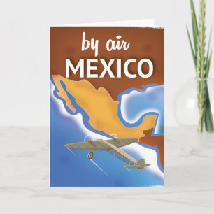 Mexico Vintage Travel Poster Feiertagskarte