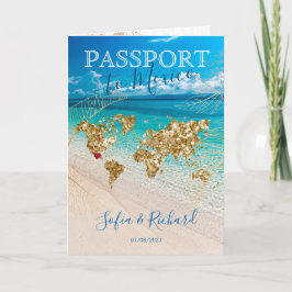 Mexico Wedding Destination Passport Karte QR Code