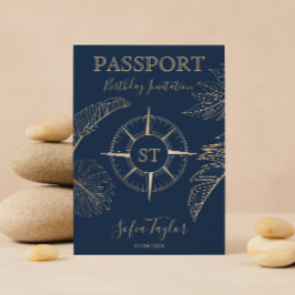 Mexico World Map Birthday Passport Einladung