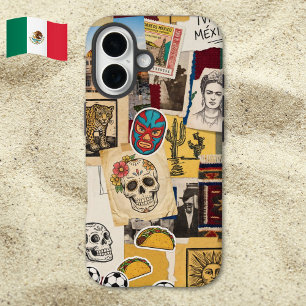 Mexicore Collage Mexikanisches Erbe Scrapbook Kuns iPhone 16 Hülle