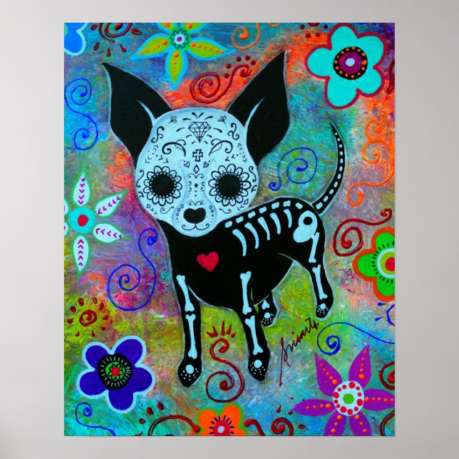 MEXIKAN CHIHUAHUA DIA DE LOS MUERTOS MALERTOS POSTER (Vorne)