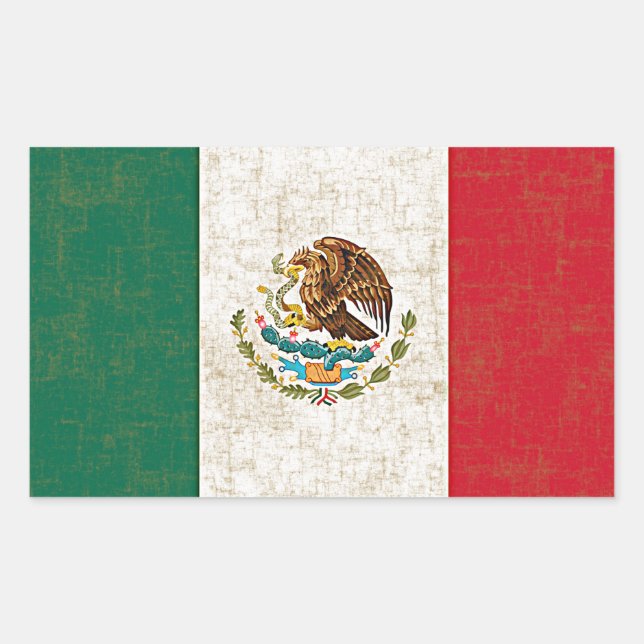 MEXIKAN FLAG-Aufkleber Rechteckiger Aufkleber (Vorderseite)