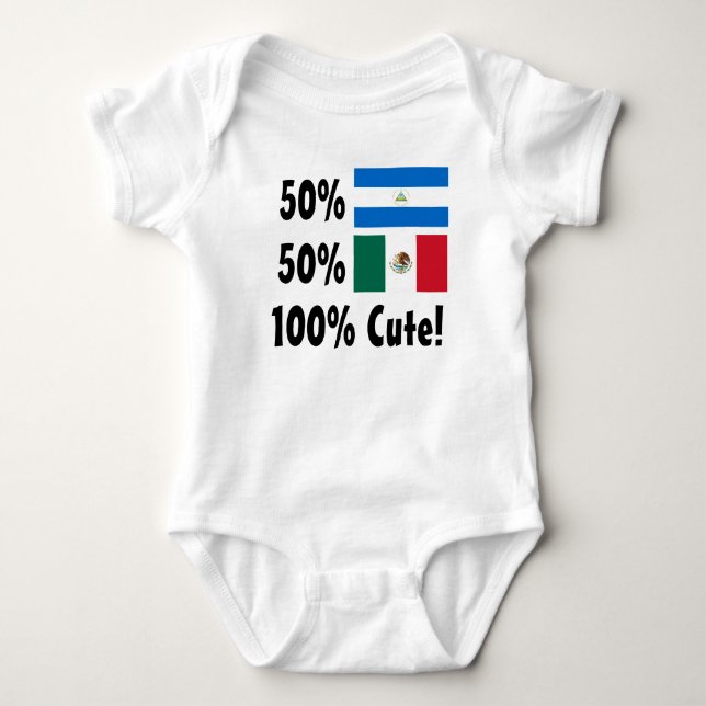 Mexikaner 100% 50% Nicaraguaner-50% niedlich Baby Strampler (Vorderseite)