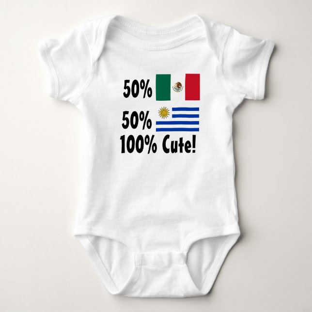 Mexikaner 100% 50% Uruguayan-50% niedlich Baby Strampler (Vorderseite)