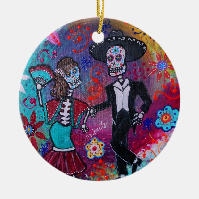 Mexikaner Bailar Mariachi-Tanzen-Paare durch Keramikornament (Vorne)