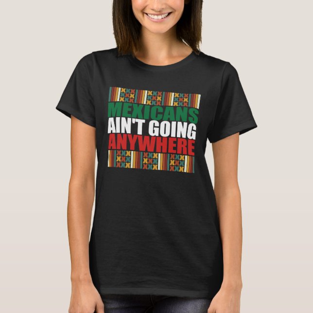 Mexikaner gehen nirgendwo hin. T-Shirt (Vorderseite)