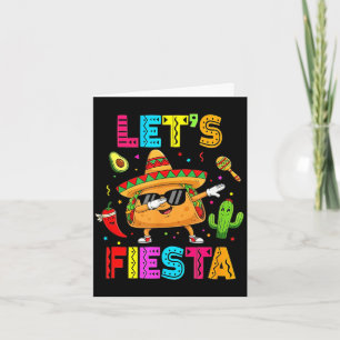 Mexikaner lässt Fiesta lustiger Taco Dabbing Cinco Karte