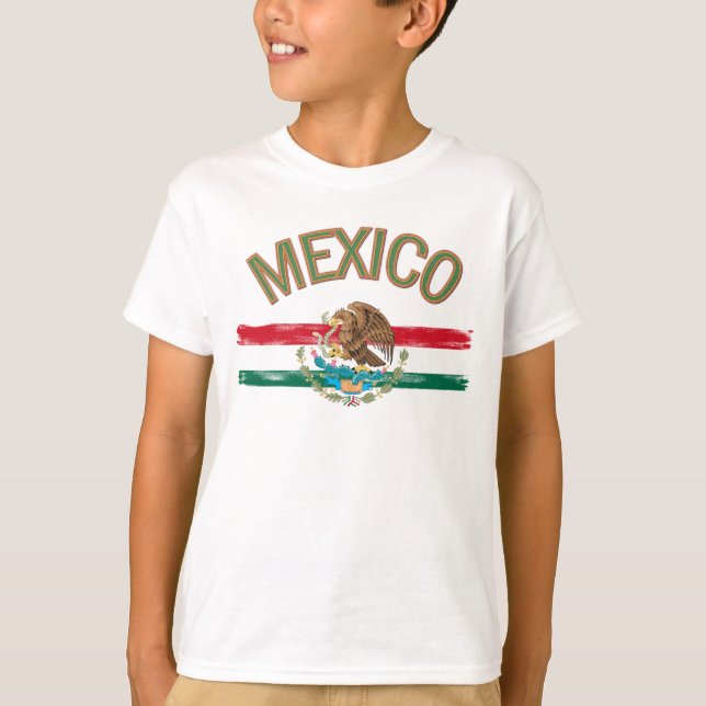 Mexikaner-Mexiko-Flagge T-Shirt (Vorderseite)