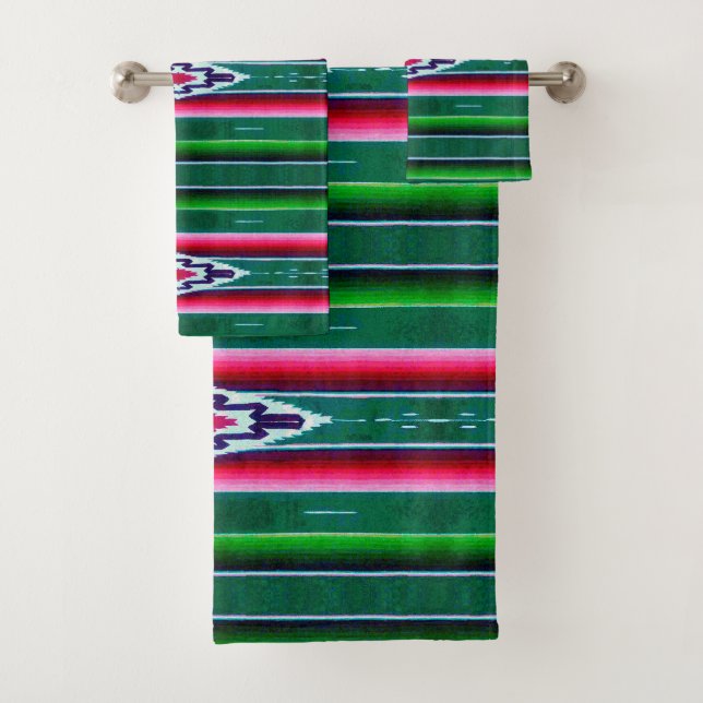 Mexikaner Sarape Muster Badhandtuch Set (Insitu)