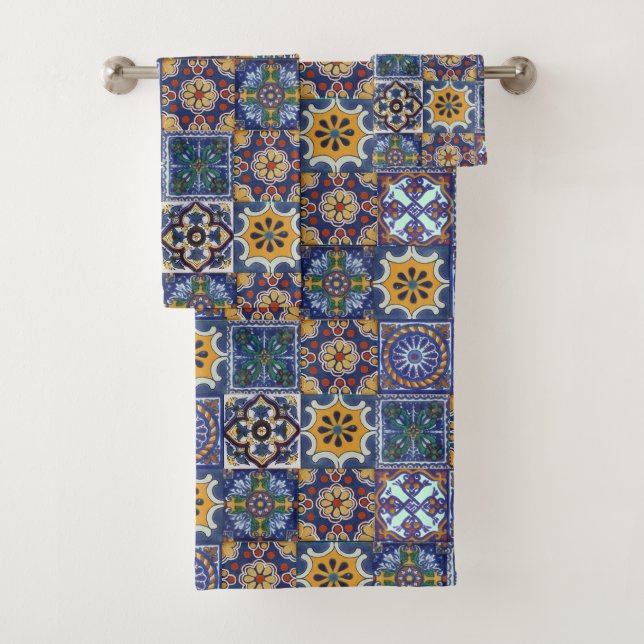 Mexikaner-Talavera-Fliesen Badhandtuch Set (Insitu)