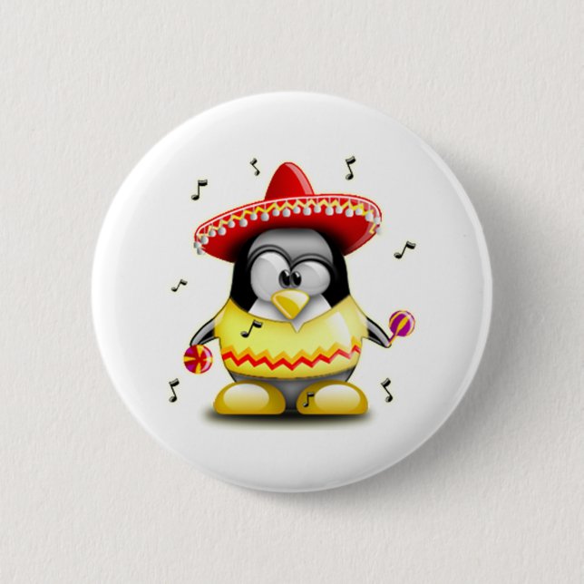 Mexikaner Tux Button (Vorderseite)