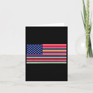 Mexikanisch-amerikanische Flagge USA Serape Cinco  Karte