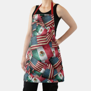 Mexikanisch-amerikanische Flaggen Schürze