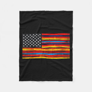 Mexikanisch amerikanische USA-Flagge Serape Cinco Fleecedecke