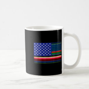 Mexikanisch amerikanische USA-Flagge Serape Cinco Kaffeetasse