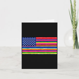 Mexikanisch amerikanische USA-Flagge Serape Cinco Karte
