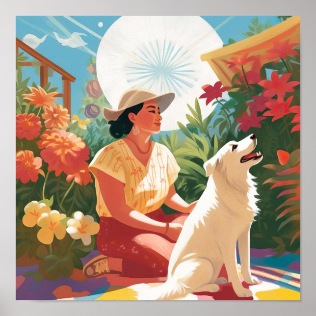 mexikanisch-amerikanischer Garten Bliss Print Poster (Vorne)