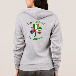 Mexikanisch-irisch-amerikanische Flagge Shamrock p Hoodie