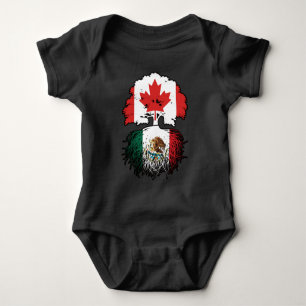Mexikanisch-Kanadisches Tree-Roots-Flag Baby Strampler
