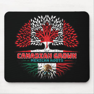 Mexikanisch-Kanadisches Tree-Roots-Flag Mousepad