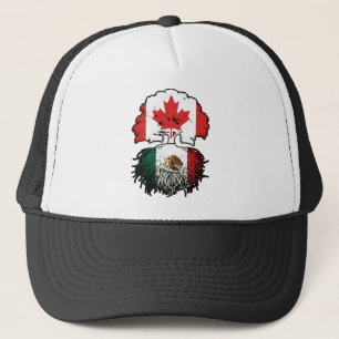 Mexikanisch-Kanadisches Tree-Roots-Flag Truckerkappe