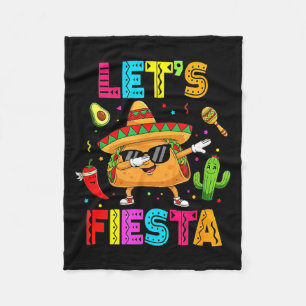 Mexikanisch Lass Fiesta Lustig Taco Dabbing Cinco Fleecedecke